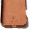 Mujjo Full Leather Case MagSafe hoes voor iPhone 17 bruin