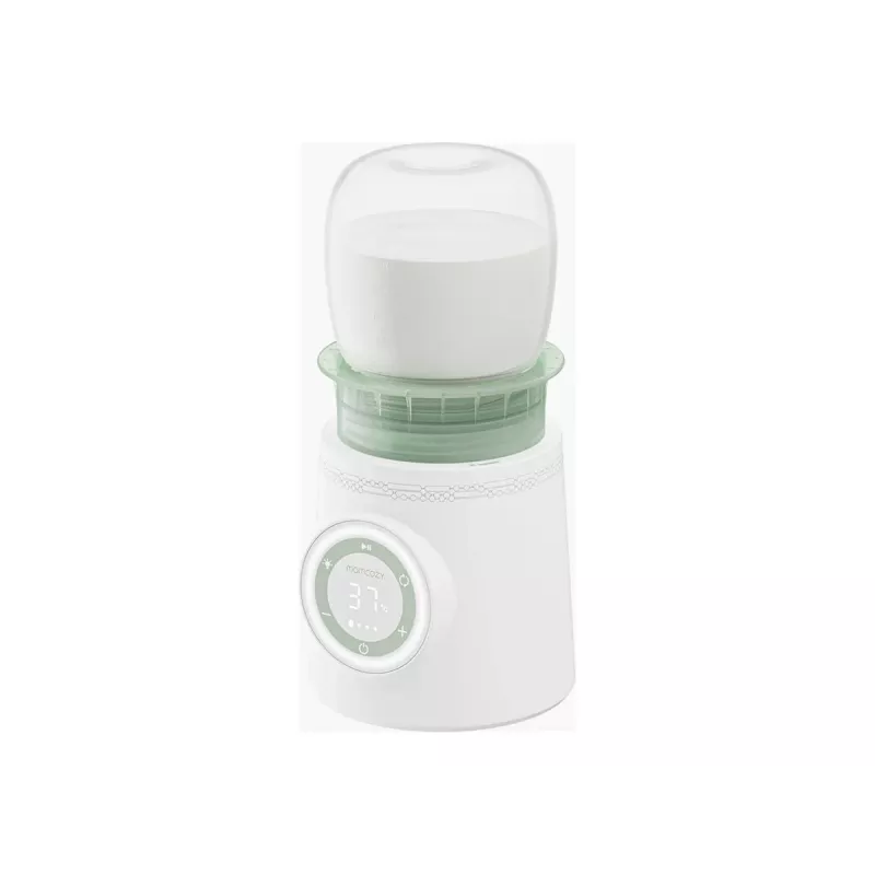 Flessenwarmer Momcozy MW003-WH12BA-A — batterij 80W, touchbediening, groen/transparant/wit