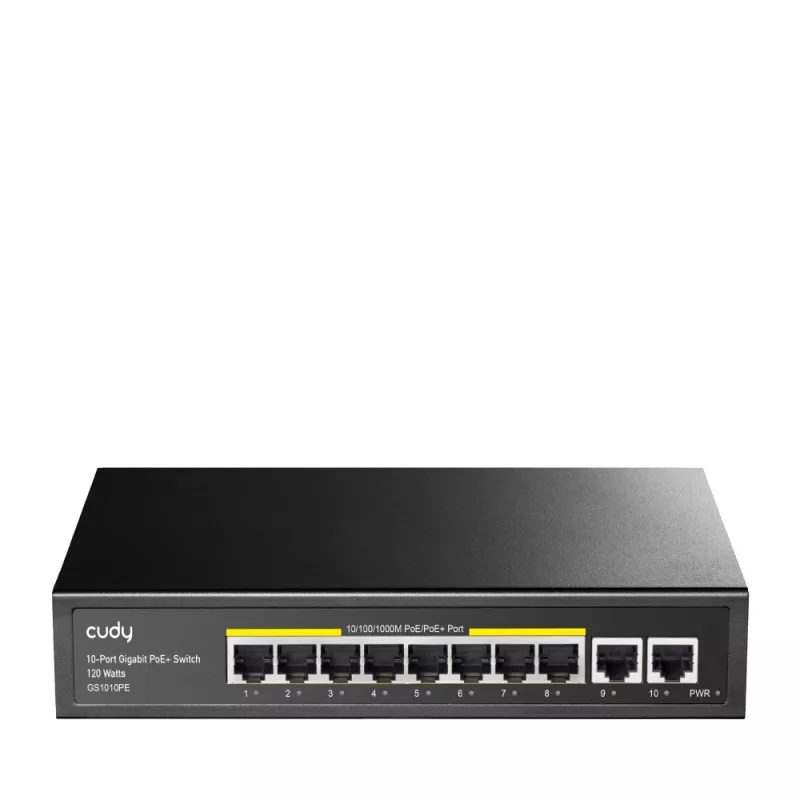 Cudy GS1010PE netwerkswitch Gigabit Ethernet 10 poorten PoE zwart