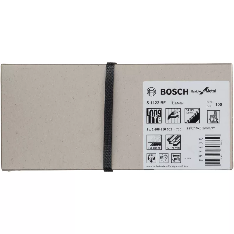 Bosch S 1122 BF, buis, profiel, dik plaatstaal, 1,8 mm