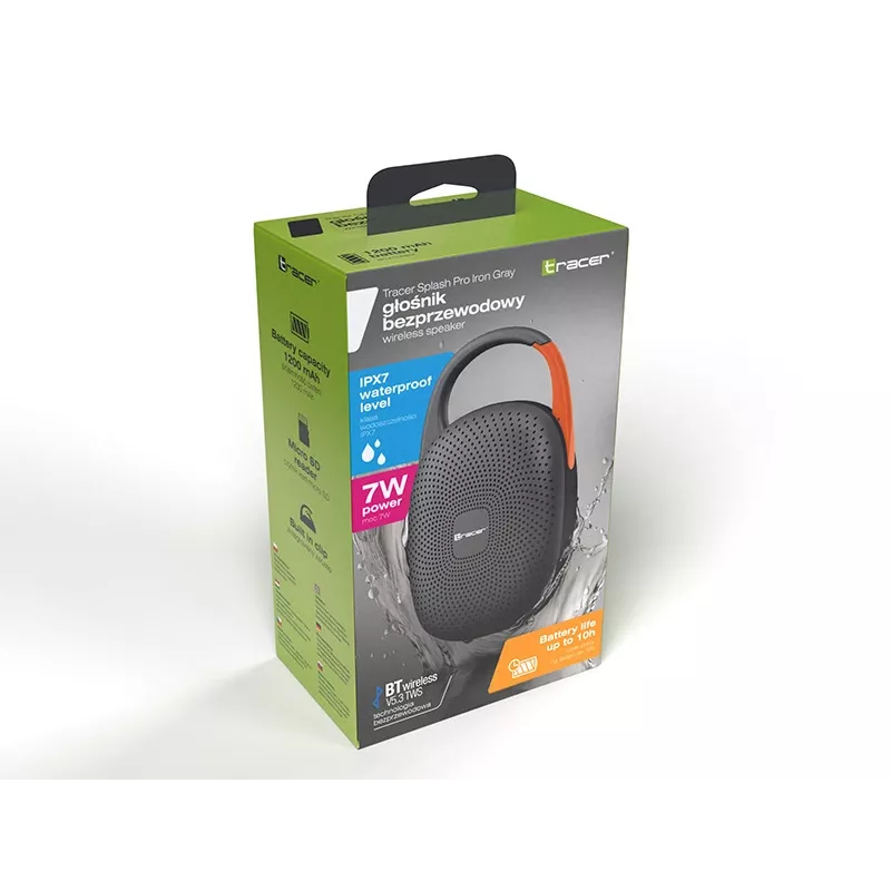 Draagbare Bluetooth-TWS-luidspreker No name Splash PRO — IJzergrijs