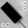 USB-C-kabel Tellur TLL155791, 1 m, 3A, zwart