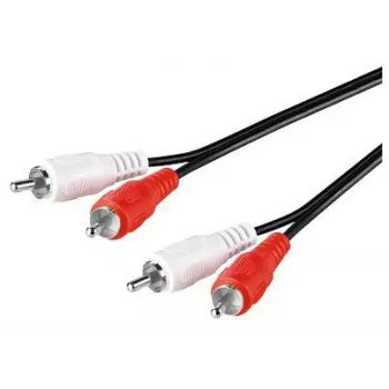 Microconnect AUDCC05 audiokabel 0,5 m 2 x RCA zwart