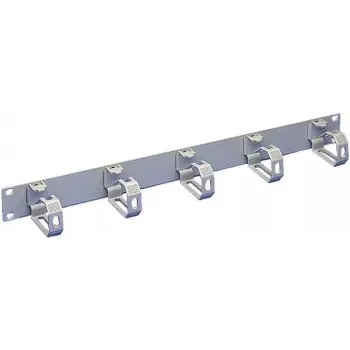 Rittal DK 7159.035 Kabelmanagementpaneel 19 inch, 1 U, 5 kabelgeleiderringen, RAL 7035