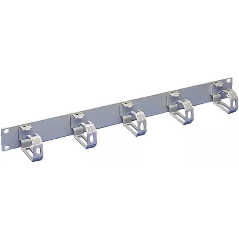 Rittal DK 7159.035 Kabelmanagementpaneel 19 inch, 1 U, 5 kabelgeleiderringen, RAL 7035