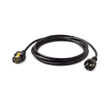 APC netsnoer, vergrendelbare C19 naar CEE/7 Schuko, 3,0 m
