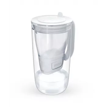 Waterfilterkan BRITA Glass+1 Maxtra Pro grijs, 2,4 L totaal / 1,5 L gefilterd, Maxtra Pro PP filter