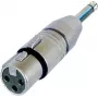 Neutrik - audio-adapter - XLR3 vrouwelijk naar monostekker mannelijk