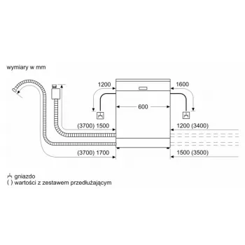 Vrijstaande vaatwasser Bosch SMS4EVI04E — 13 couverts, 44–46 dB, energieklasse D, 60×60×84,5 cm