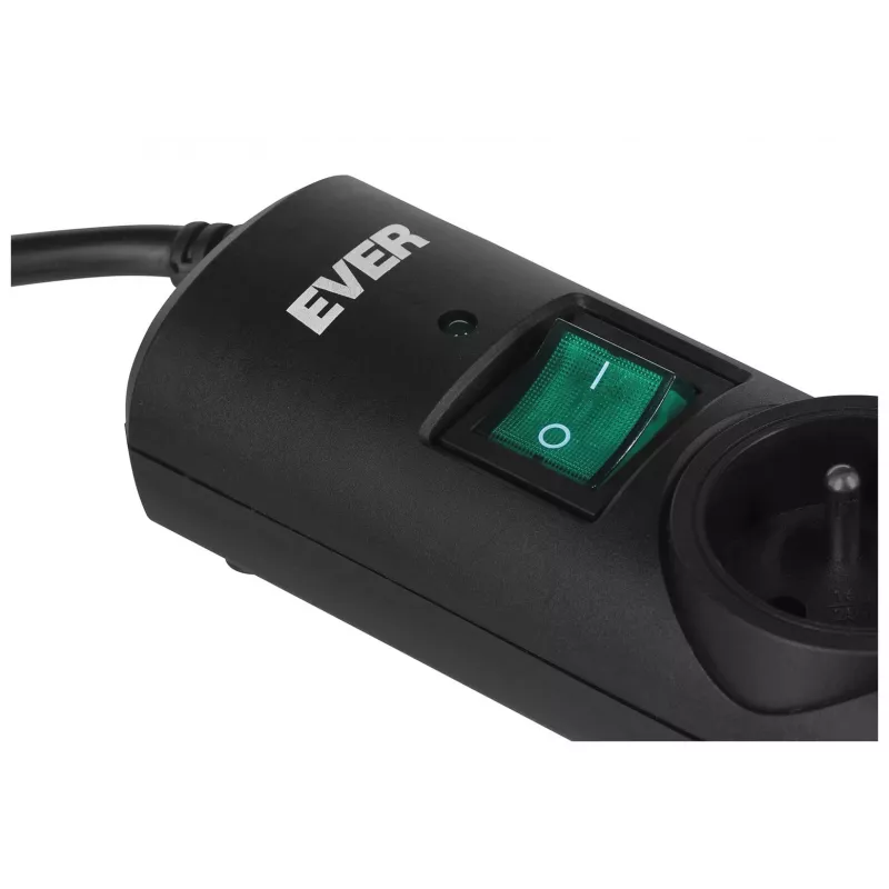 Ever Optima 5m zwart 6 AC-stopcontacten 250 V