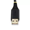 StarTech.com 2ft (60cm) 2-poorts USB naar serieel adapterkabel, verwisselbare DB9 schroeven/moeren, COM-behoud, USB-A naar DB9 RS232, FTDI, Level-4 ESD-bescherming, Windows/macOS/ChromeOS/Linux – robuuste TPE-constructie