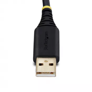 StarTech.com 2ft (60cm) 2-poorts USB naar serieel adapterkabel, verwisselbare DB9 schroeven/moeren, COM-behoud, USB-A naar DB9 RS232, FTDI, Level-4 ESD-bescherming, Windows/macOS/ChromeOS/Linux – robuuste TPE-constructie