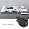 AC indoor oplader QOLTEC 50186 voor smartphone en tablet, 5 V 3.4 A, 17 W, 2× USB, zwart