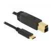 USB-kabel DeLOCK 83675 USB 3.2 Gen 2 1 m USB-C USB-B zwart