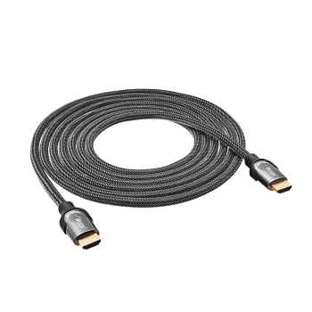 Akyga AK-HD-30S HDMI 2.1-kabel, 48 Gbit/s, 8K 60 Hz / 4K 120 Hz, gevlochten, 3 m, zwart