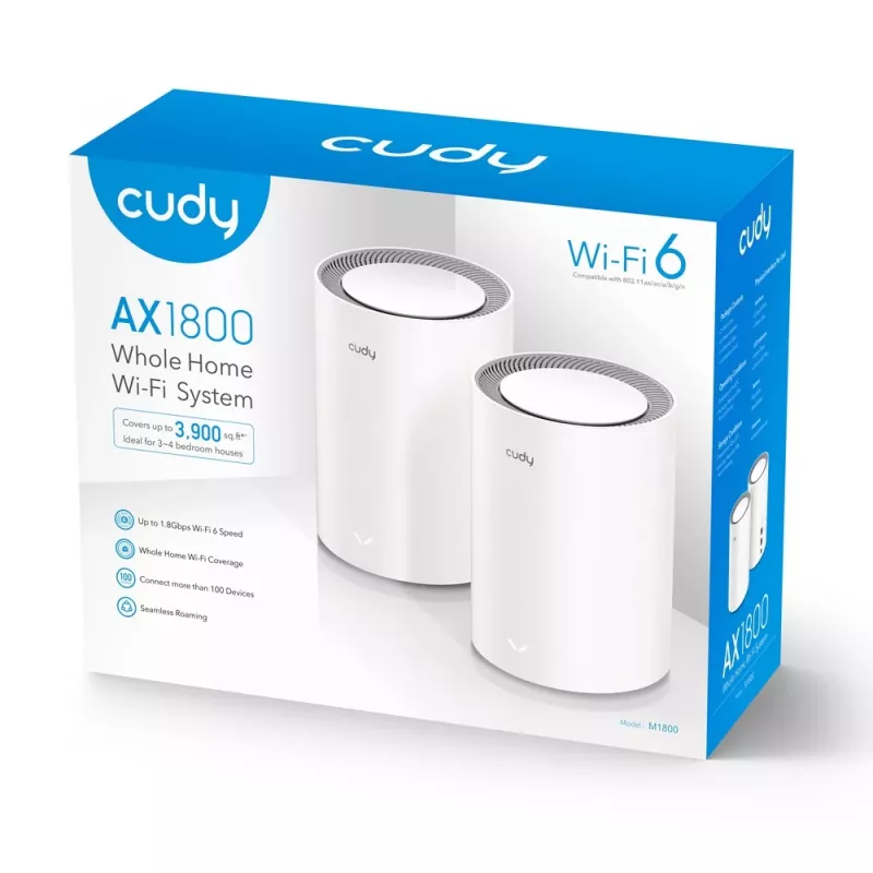 Mesh-systeem Cudy AX1800 dualband 2,4 GHz 5 GHz Wi-Fi 6