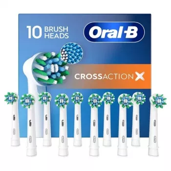 Vervangende borstelkoppen Oral-B Pro CrossAction, 10-pack, wit