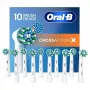 Vervangende borstelkoppen Oral-B Pro CrossAction, 10-pack, wit