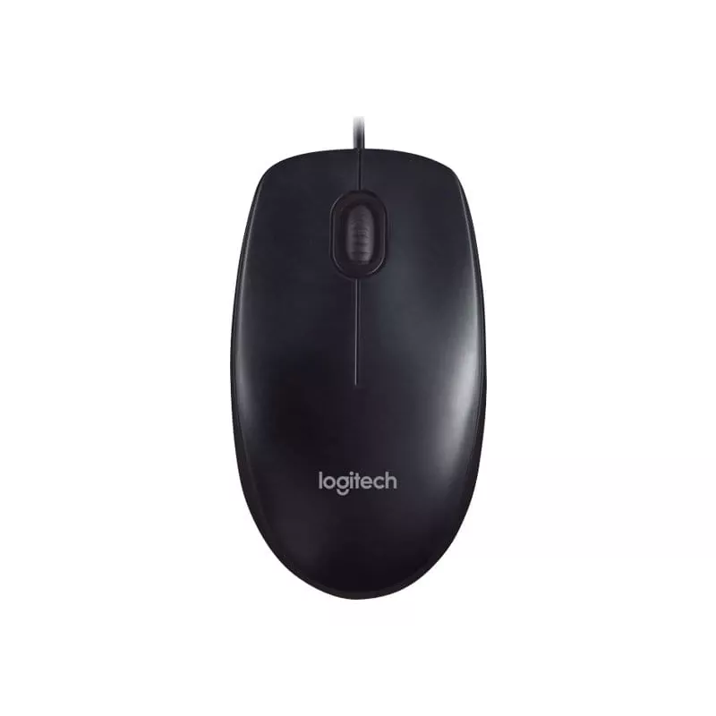 Logitech M90 bedrade optische kantoormuis — 1000 DPI, dubbelhandig, USB Type-A, zwart