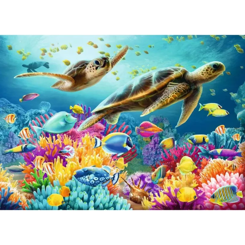 Ravensburger puzzel Blauwe onderwaterwereld 1000 stukjes, jongeren/volwassenen, standaardformaat