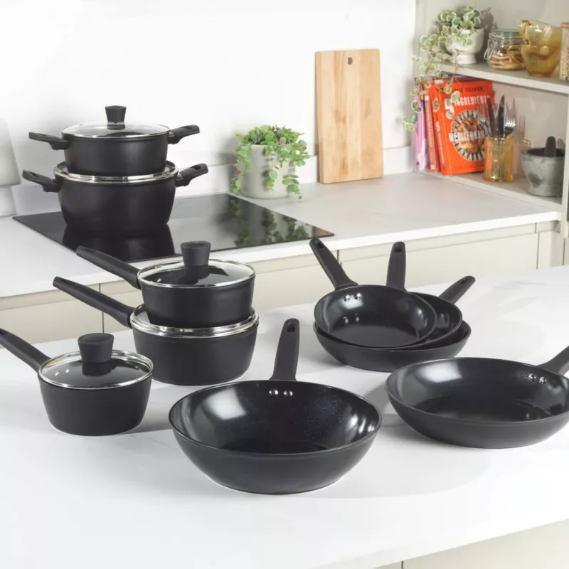 Braadpan Russell Hobbs 28 cm Thermocollar RH03255EU7, antiaanbaklaag, warmte-indicator