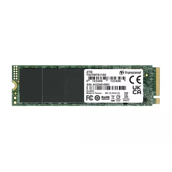 Transcend 115S - SSD - 2TB - intern - M.2 2280 (dubbelzijdig) - PCIe 3.0 x4 (NVMe) (TS2TMTE115S)
