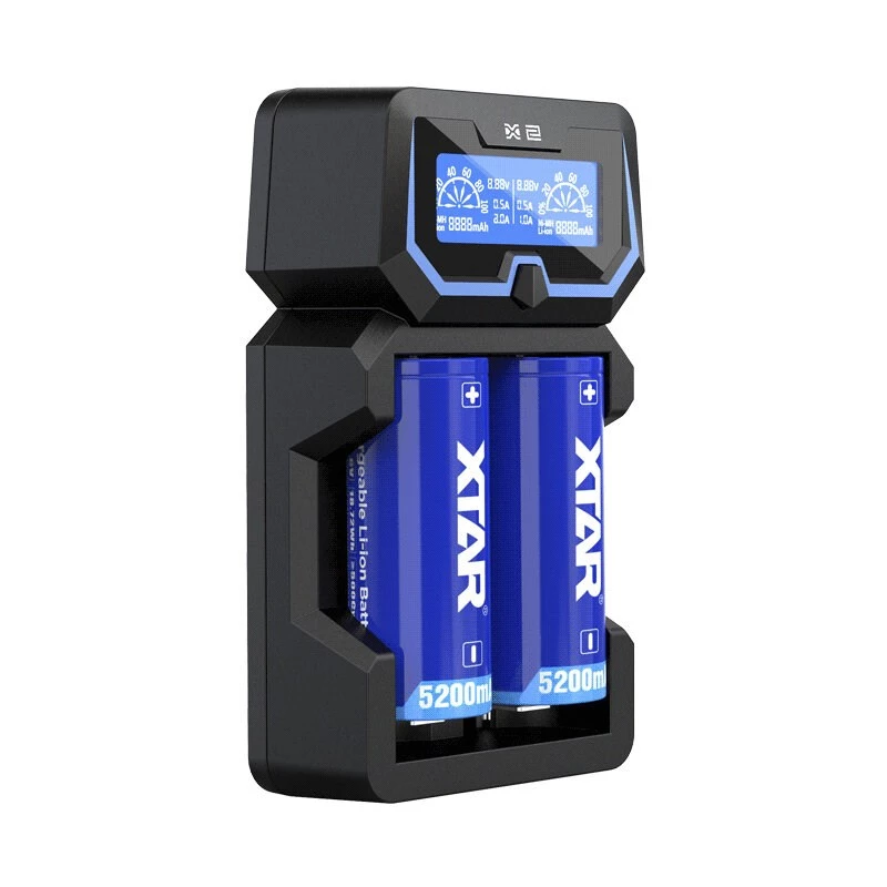 XTAR X2 lader voor Li-Ion 18650