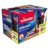 Vloerwisser VILEDA Ultramax BOX 177453 met navulbare microvezelkop, wringeimer, 3 wasbare doeken, zwart