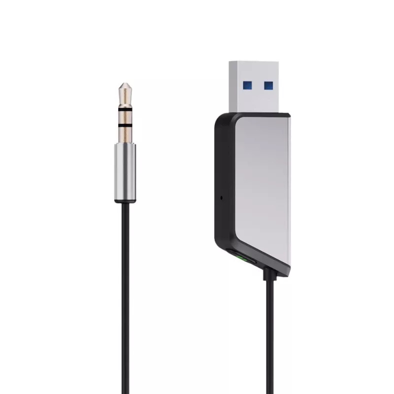 Savio TR-16 transmitter AUX-adapter met handsfree functie, Bluetooth 5.3, Google Assistant/Siri