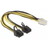 DeLOCK 83433 interne stroomkabel 0,3 m PCI-E 6+2 pin 6-pin