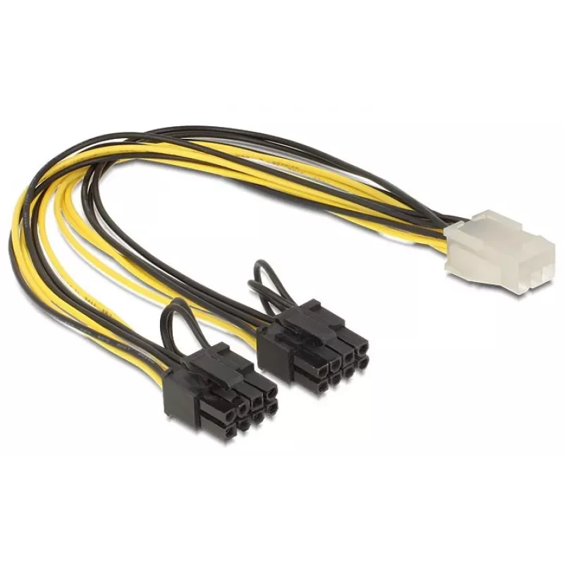 DeLOCK 83433 interne stroomkabel 0,3 m PCI-E 6+2 pin 6-pin
