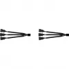 Splitterkabel NA-SC1 Sx2 zwart, 13,5 cm, 2 stuks, voor PWM-ventilator