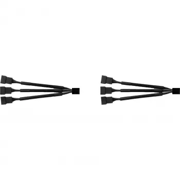 Splitterkabel NA-SC1 Sx2 zwart, 13,5 cm, 2 stuks, voor PWM-ventilator