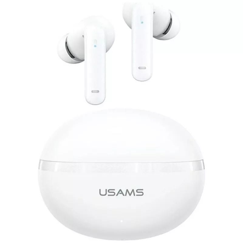 Bluetooth-hoofdtelefoon Usams TWS E02 ANC+ENC wit