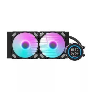 240mm radiator Darkflash DN-D240 zwart — waterkoelingsradiator voor pc-vloeistofkoelingssystemen