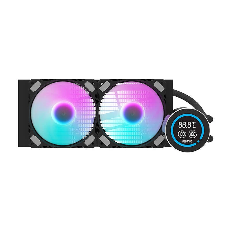 240mm radiator Darkflash DN-D240 zwart — waterkoelingsradiator voor pc-vloeistofkoelingssystemen