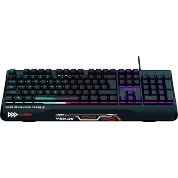 Rebeltec SHARK gamingtoetsenbord op ware grootte, RGB, ingebouwde polssteun, waterdicht