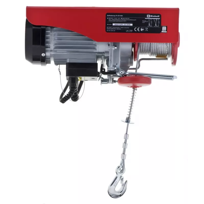 Einhell TC-EH 600 2255150 elektrische kabellift, 1050 W, 600 kg, 8 m/min, rood