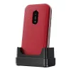 Feature-Phone Doro Leva E22 Klaptelefoon, 2,8 inch (7,11 cm) display, Single SIM, 0,3 MP camera, 1150 mAh, 127,8 g, rood/wit