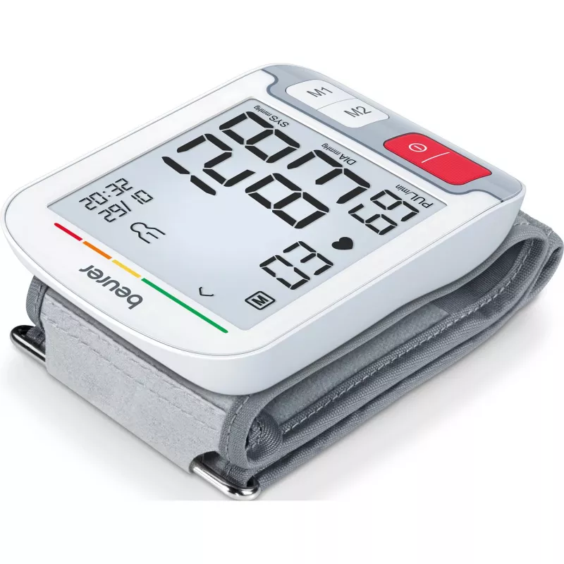 Beurer BC 51 bloeddrukmeter voor de pols, wit/grijs