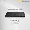 Draagbare powerbank Nitecore NB10000 — 10000 mAh, USB‑A + USB‑C, 38 W totale uitgang, grijs