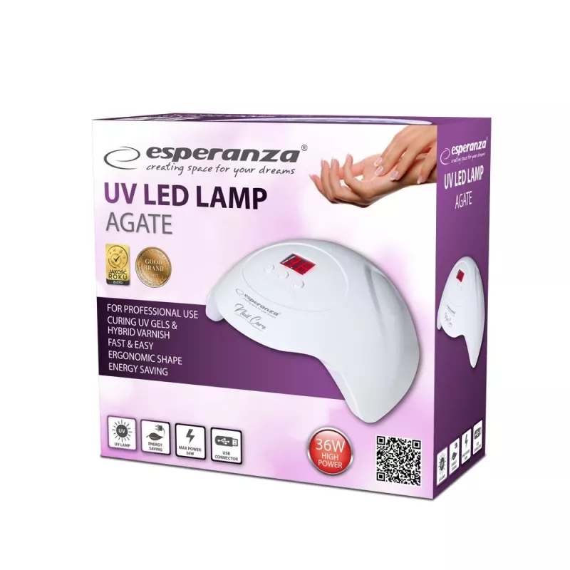 Esperanza EBN010 Agate UV+LED-nagellamp, 36 W