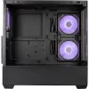 Cooler Master Elite 690 pc-behuizing, midi-tower, ATX, tempered glass - 4x ARGB-ventilator, hout, zwart