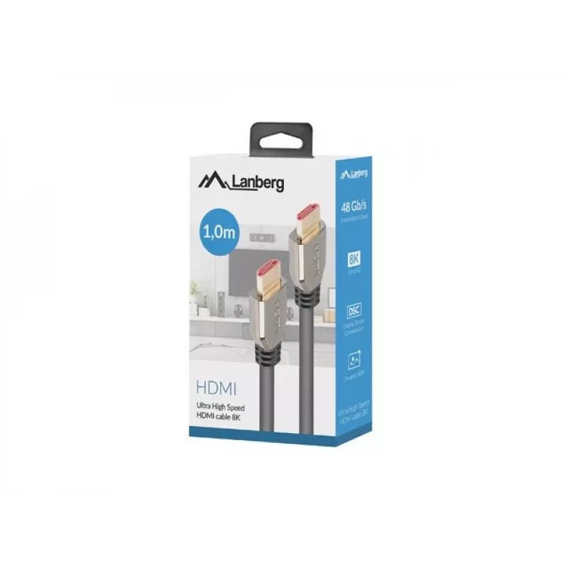 Lanberg CA-HDMI-30CU-0010-BK kabel HDMI 1m HDMI type A (standaard) 8K 60Hz