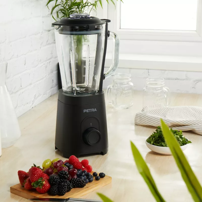 Glazen mixbeker Petra PT5531MBLKVDE zwart
