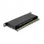 DeLOCK patchpaneel 10 inch 8 poorten Cat.6A 0,5U zwart