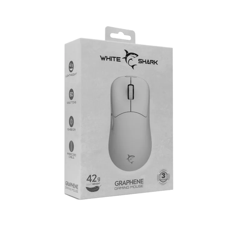 Muis White Shark GM-5014 Graphene wit USB