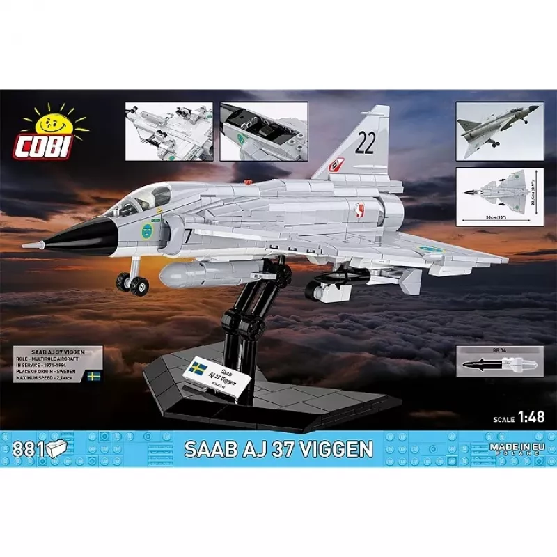 Cobi Blocks Saab AJ 37 Viggen 881-delig constructieset