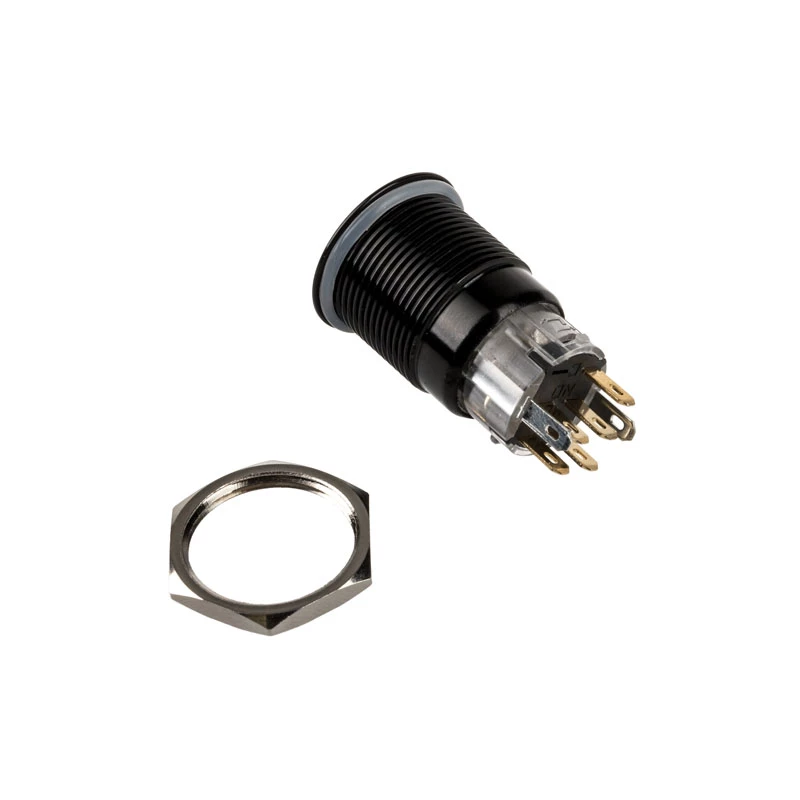 DimasTech vandalismusschakelaar/-knop 19mm Blackline Dot RGB PD218