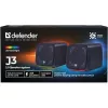 Defender J3 2.0 pc-speakers, 6 W, LED, USB-voeding, AUX, 90–20000 Hz, zwart